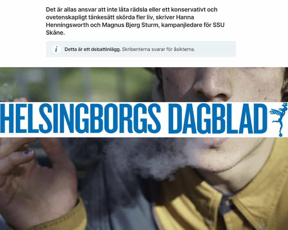 Legalisera cannabis och inför ett statligt monopol – Debatt HD