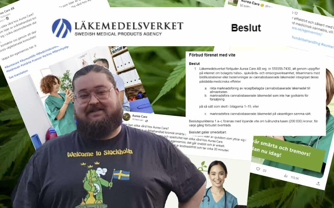 Läkemedelsverket ger sig återigen på “Cannabiskliniken” Aurea Care.