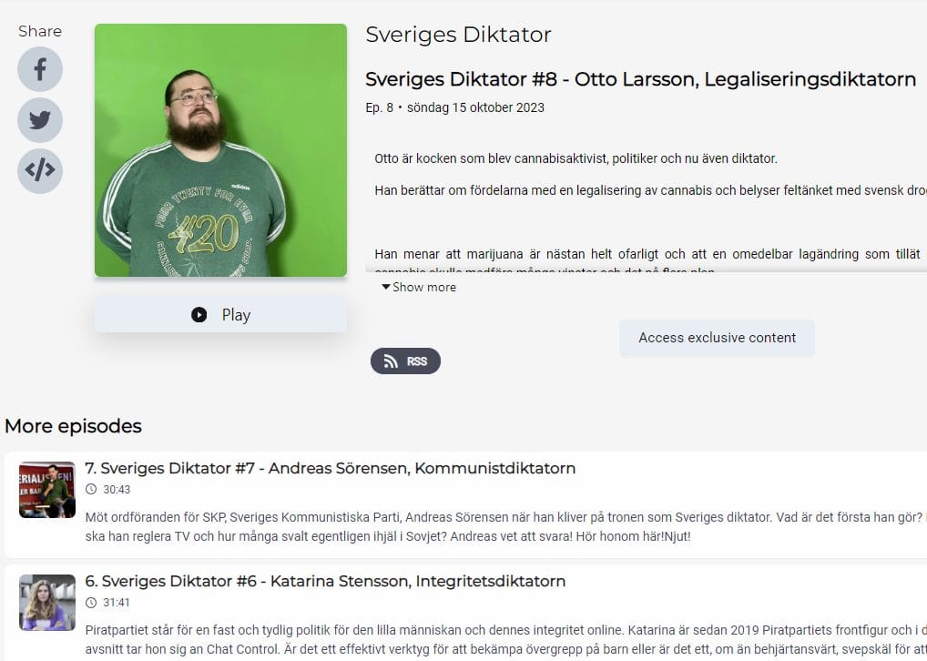 Otto Larsson, Legaliseringsdiktatorn