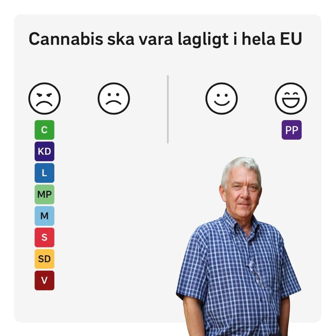 Bara Piratpartiet vill att cannabis ska vara lagligt i EU