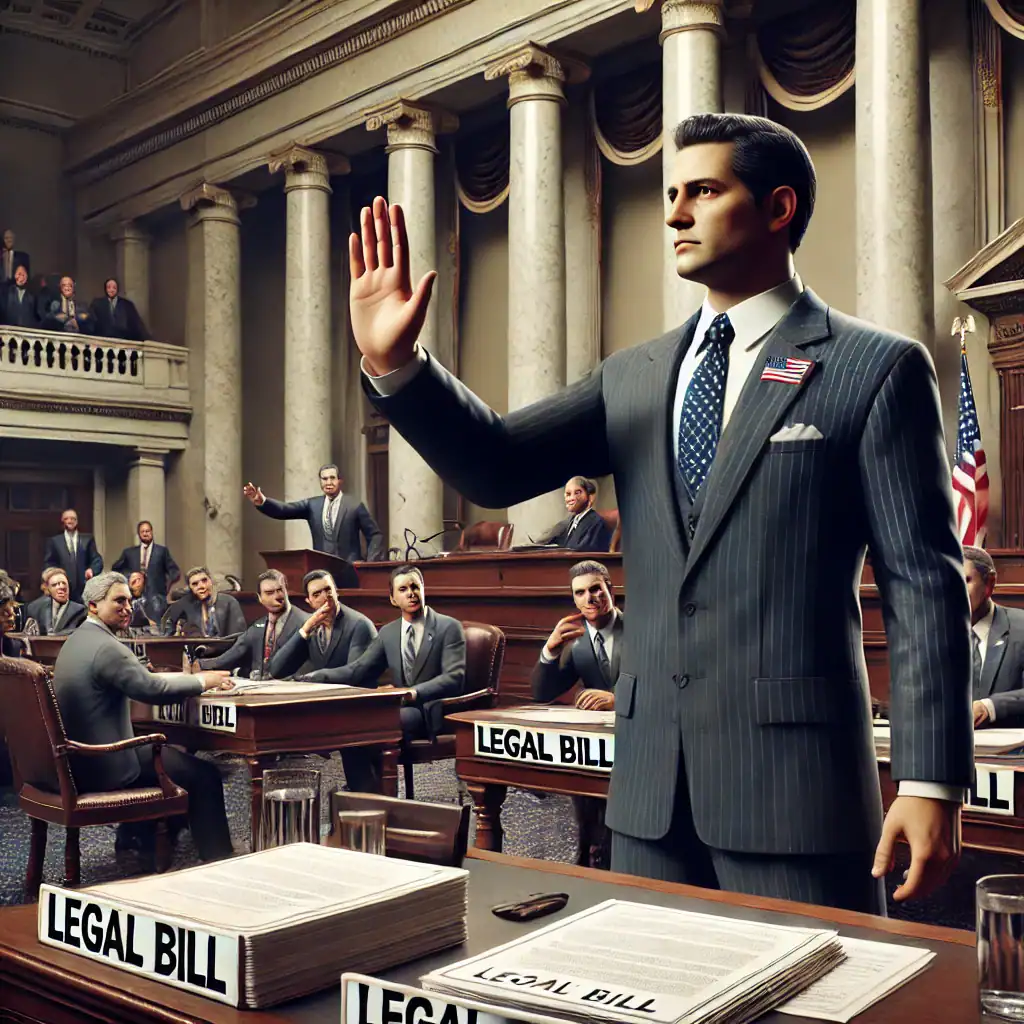 Denna bild har ett alt-attribut som är tomt. Dess filnamn är DALL%C2%B7E-2025-02-08-13.06.47-A-realistic-depiction-of-a-Republican-politician-blocking-a-legal-bill-in-a-government-setting.-The-politician-dressed-in-a-formal-suit-with-a-small-.webp