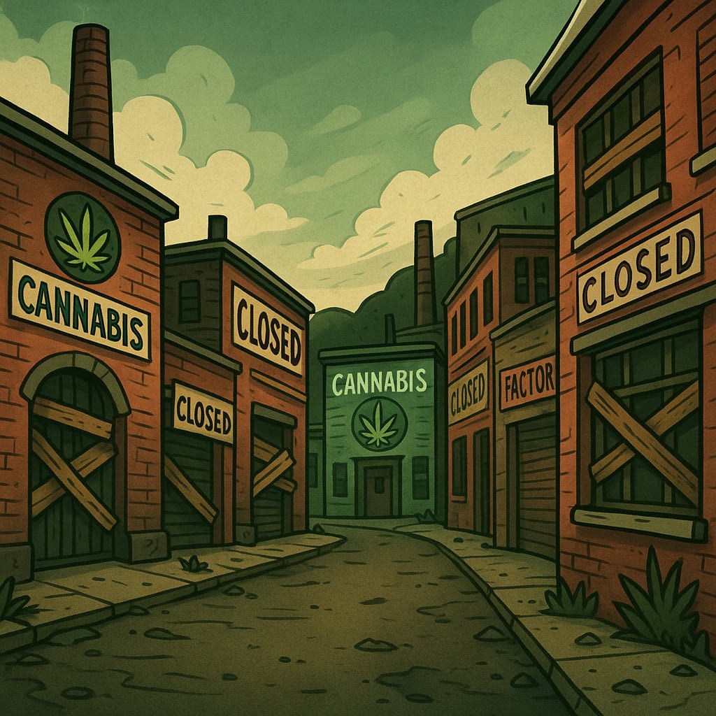 Minskande cannabisföretag!