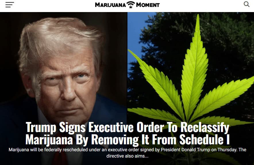 Trump omklassificerar cannabis på federal nivå 👍