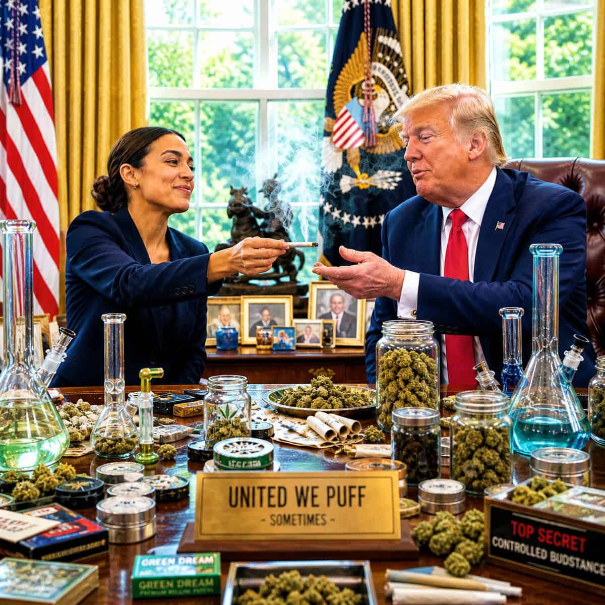 AOC stöttar Trump i cannabisfrågan!