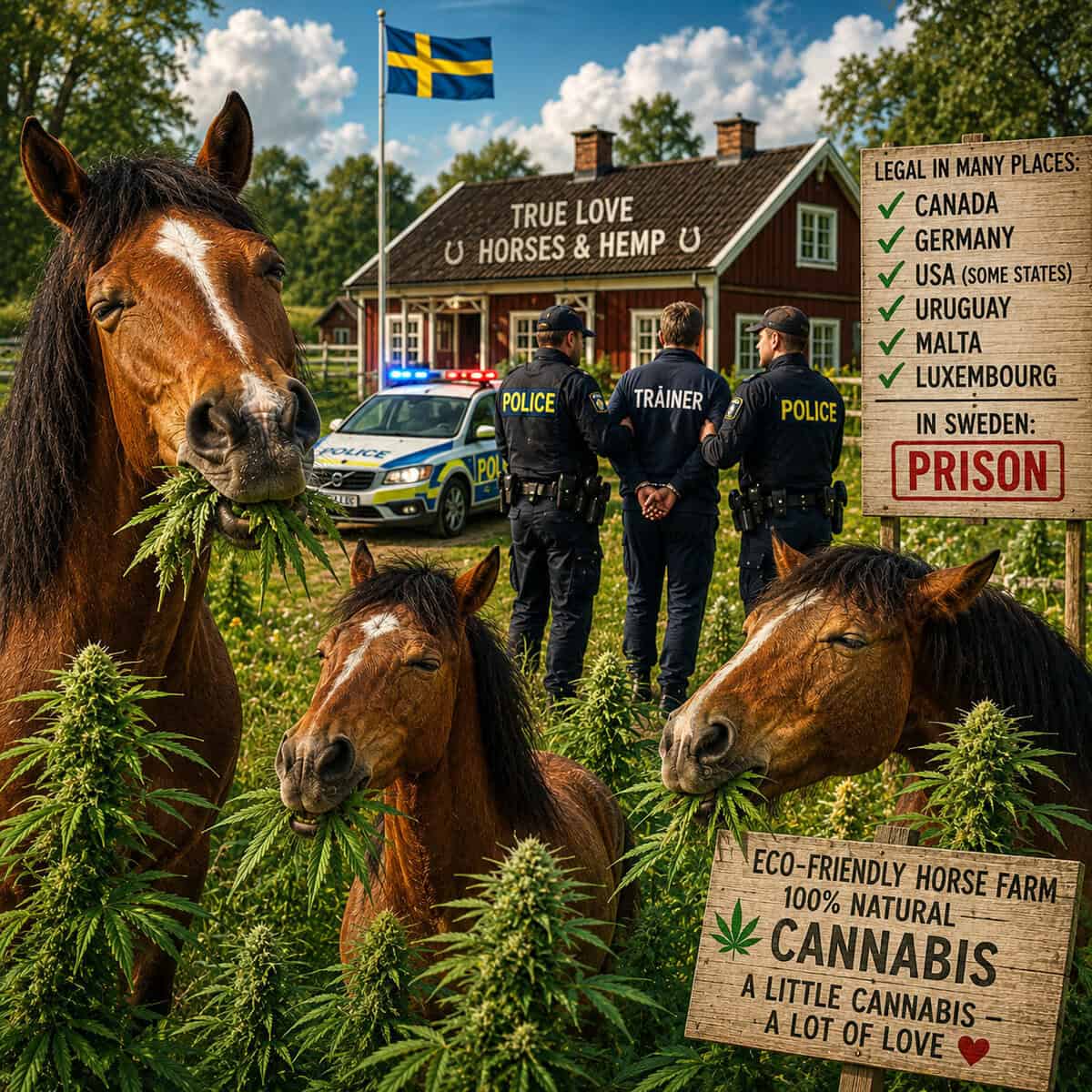 Travtränare döms till tre års fängelse för stor Marijuanaodling!