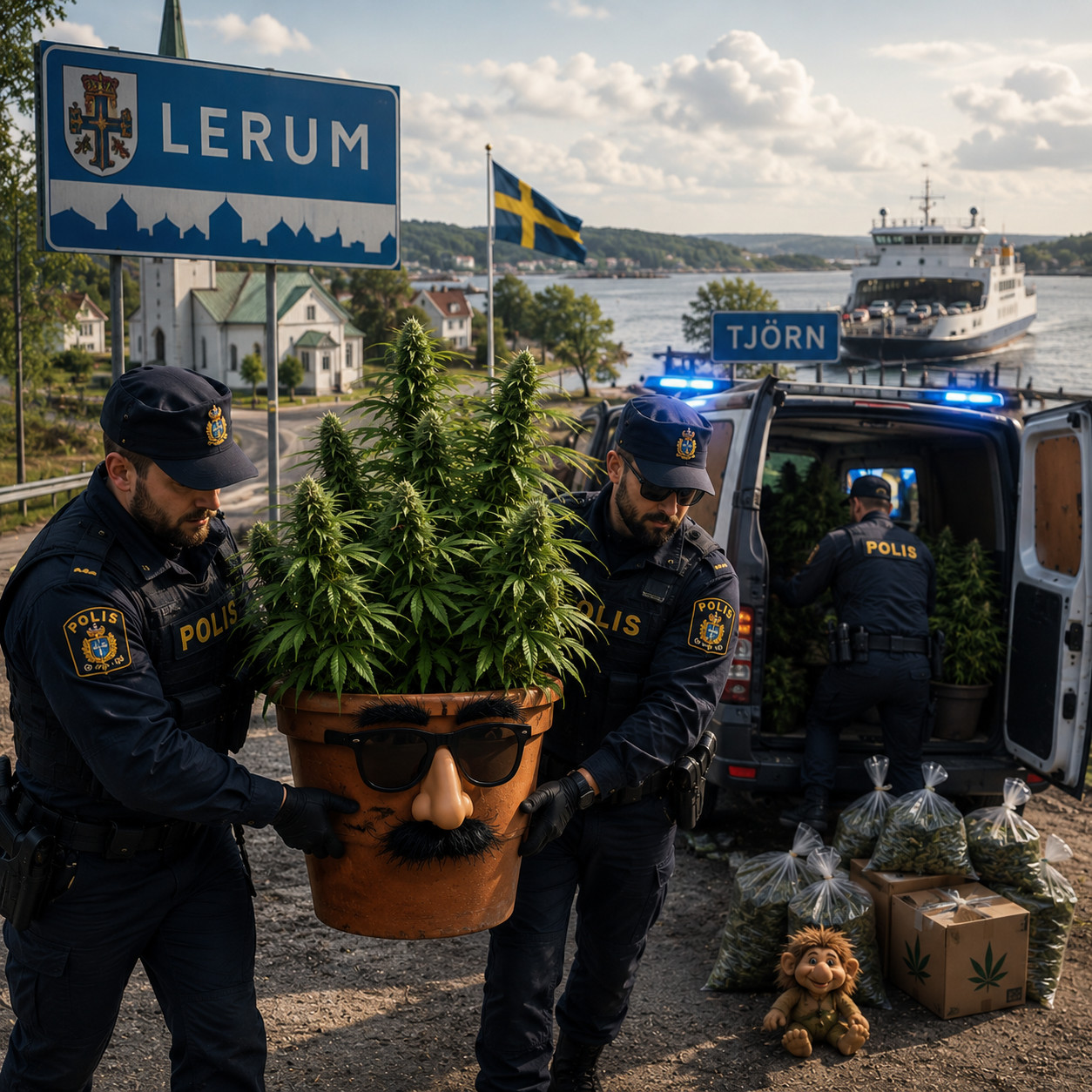 Lerumsbo fortsatt häktad i omfattande cannabisutredning på Tjörn – ännu ett stort mål i polisens kamp mot den illegala marknaden