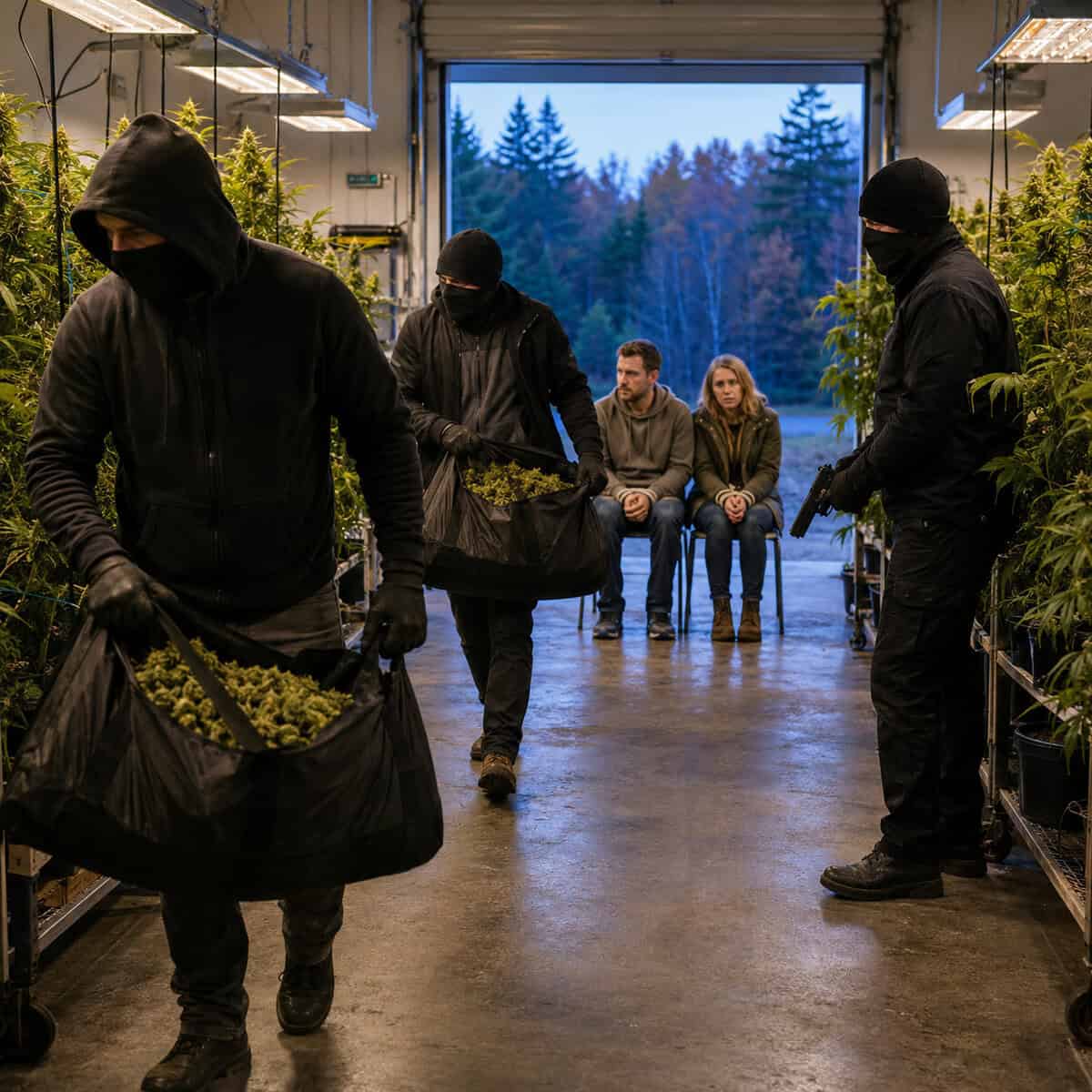 Cannabisodling rånades på hela skörden!