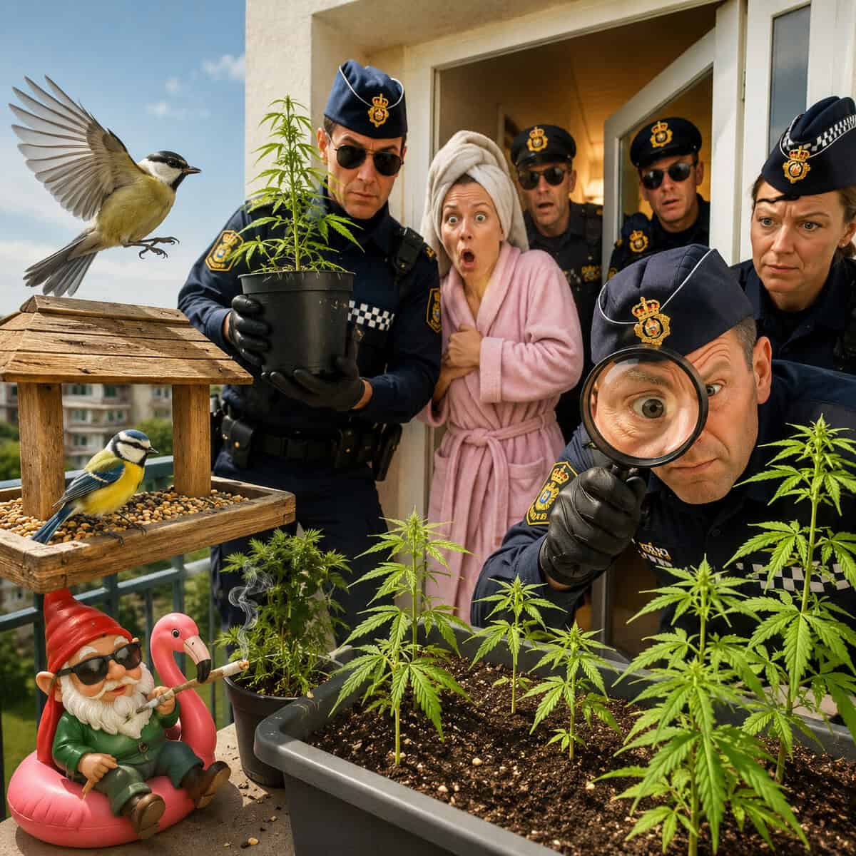 Fågelmatens farligaste fiende? – Polisinsats mot ”misstänkt cannabisodling” visade sig vara industrihampa