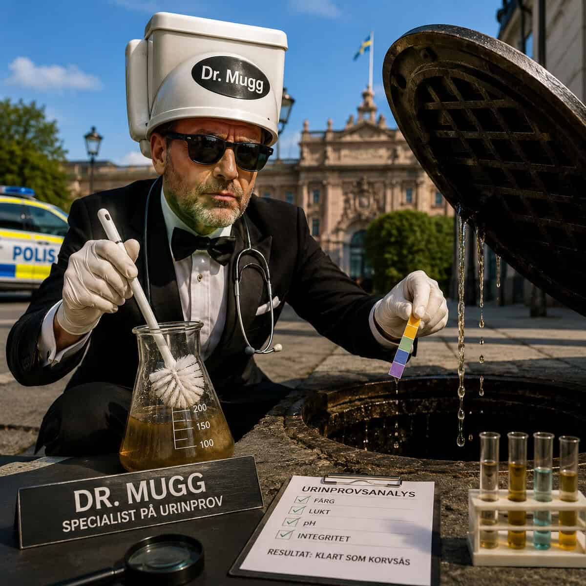 Dr. Mugg får riktigt viktigt uppdrag av Svenska Staten!