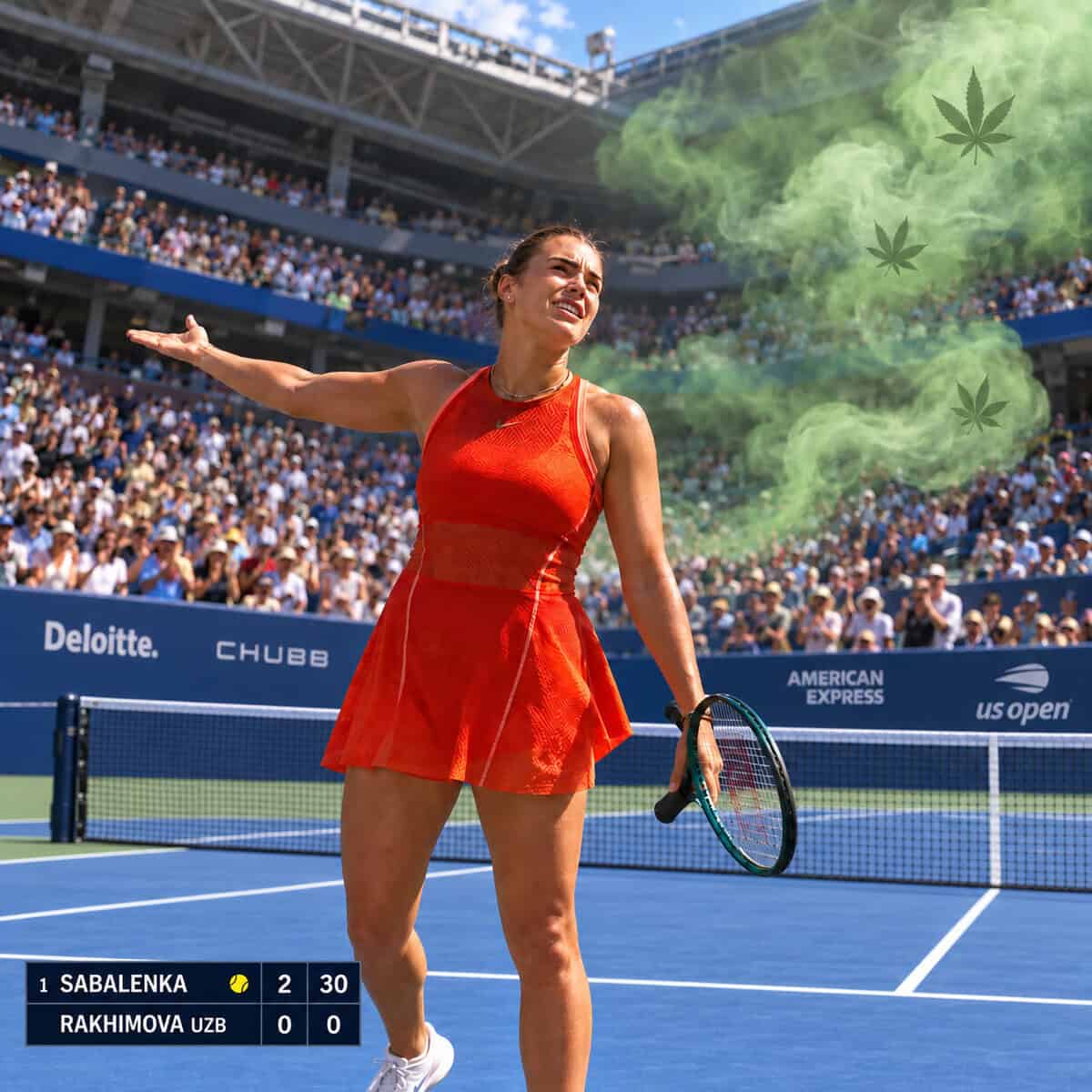 Sabalenka stoppade matchen när US Open började dofta cannabis!