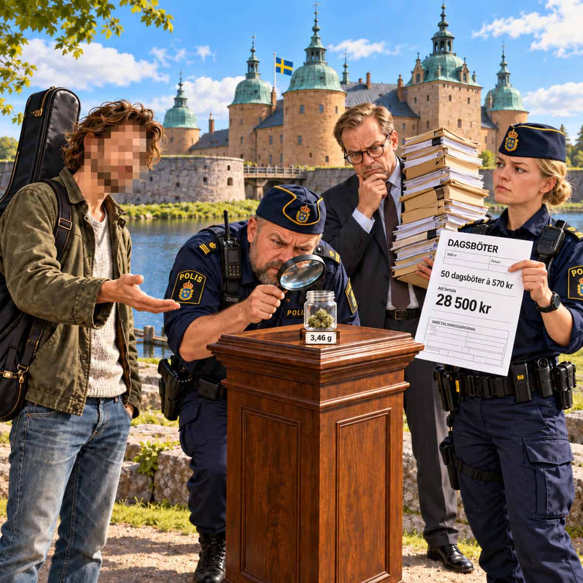 Artisten ville ha tillbaka sin cannabis men fick 28 500 kronor i böter